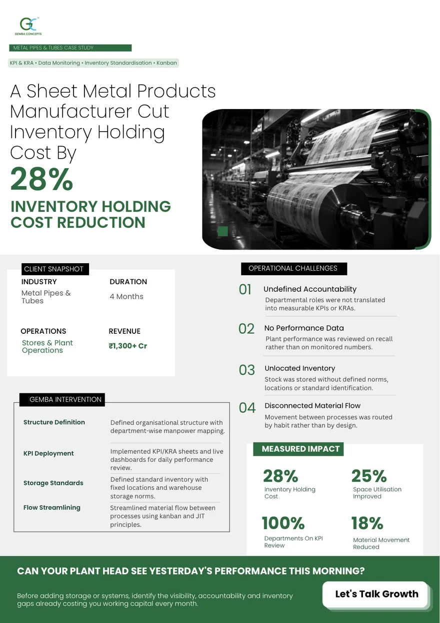 Top of the Metal Pipes & Tubes case study PDF: its headline and key figure