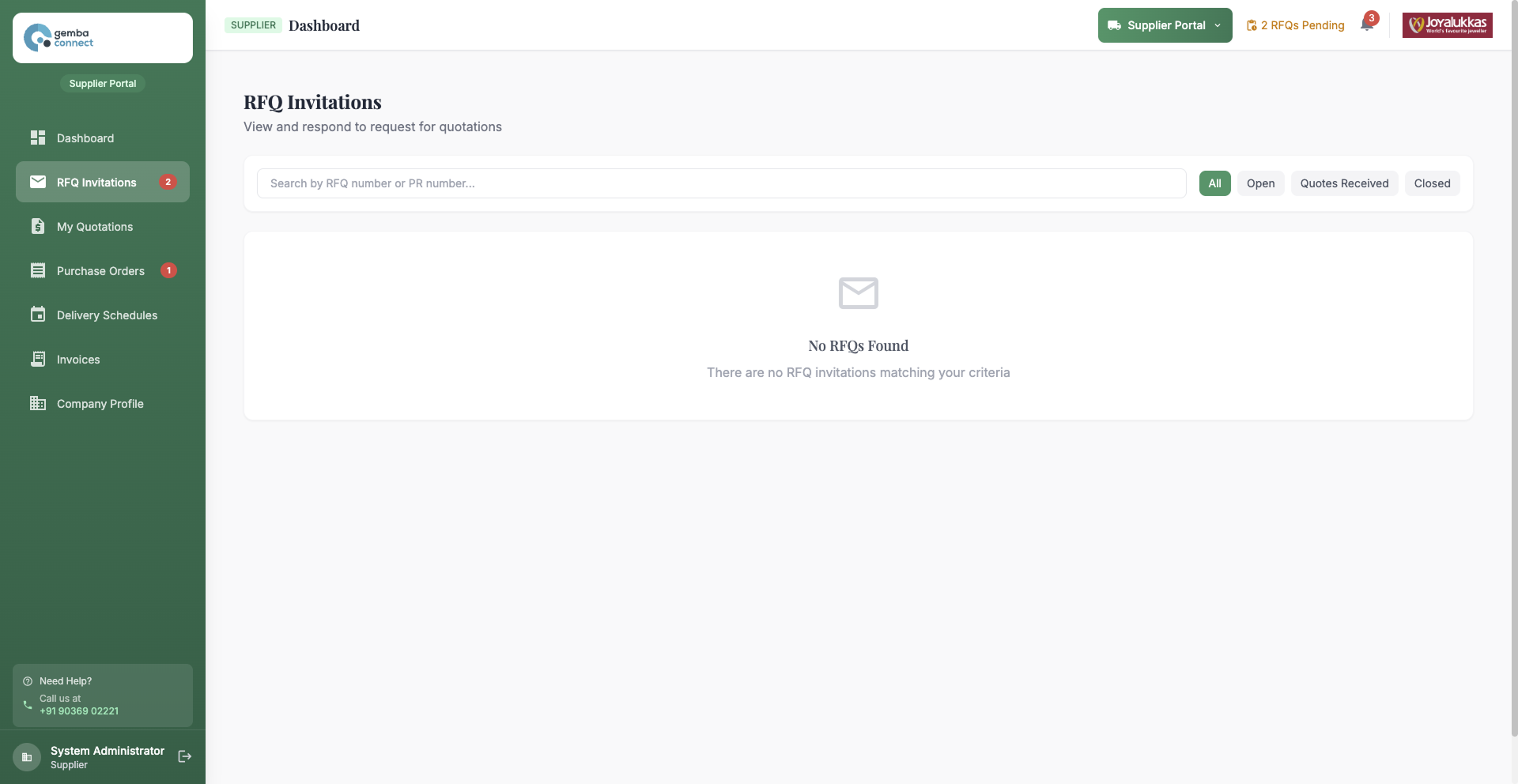 Centralized Supplier Coordination