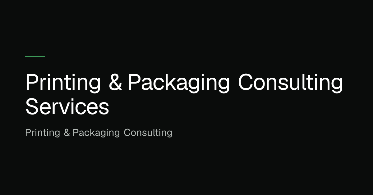 Printing & Packaging Consulting Services | Gemba Concepts